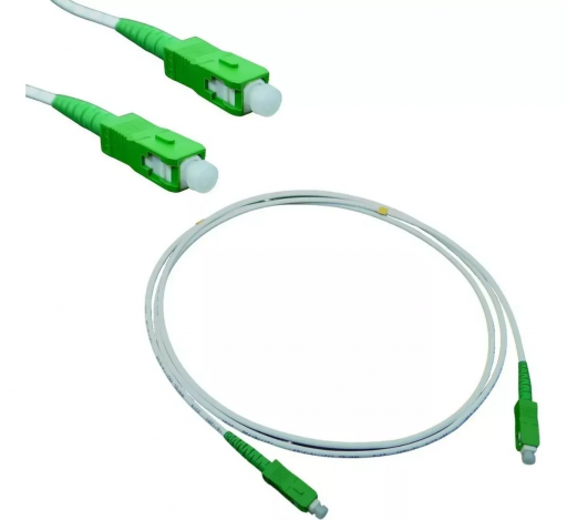 Cabo de Fibra Óptica Pach Cord Monomodo SM 3mt Branco 